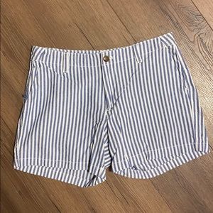 Gap Blue & White Striped City Short